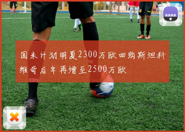 国米计划明夏2300万欧回购斯坦科维奇后年再增至2500万欧